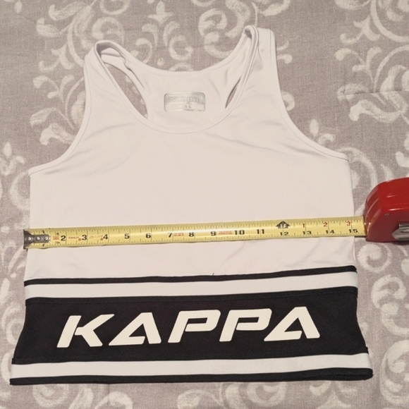 Kappa Women's (Size Small) Monochrome Logo Tank Top/Crop Top With Racerback - Picture 5 of 6